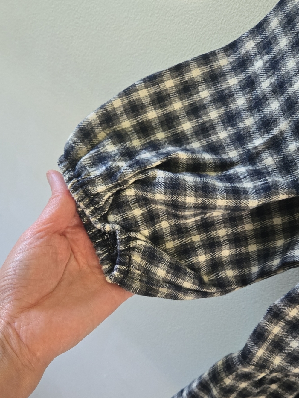 Pink Lily Plaid Dress Blue & White Medium - Picture 6 of 6